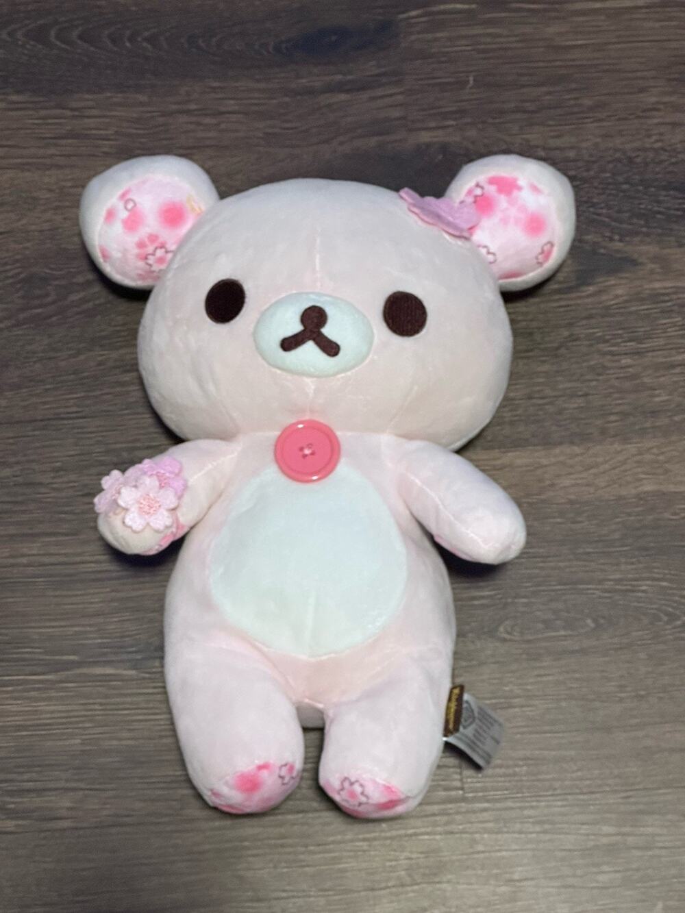 San-X Rilakkuma Korilakkuma Pink Cherry Blossom 13" Plush 2019
